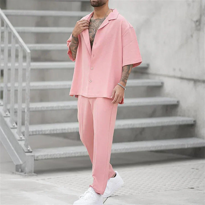 Giacomo | Classico Completo Estivo Uomo Camicia Pantaloni Dritti