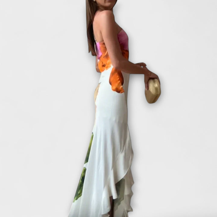 The Sapphire - Elegante Abito Maxi Patchwork