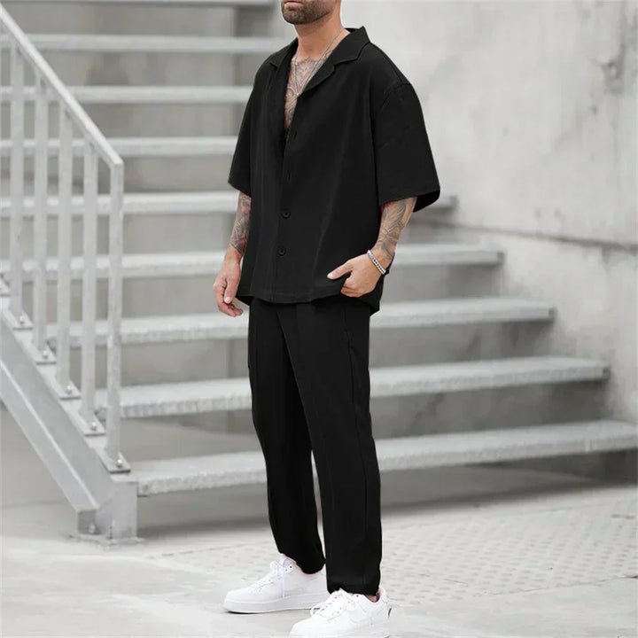 Giacomo | Classico Completo Estivo Uomo Camicia Pantaloni Dritti