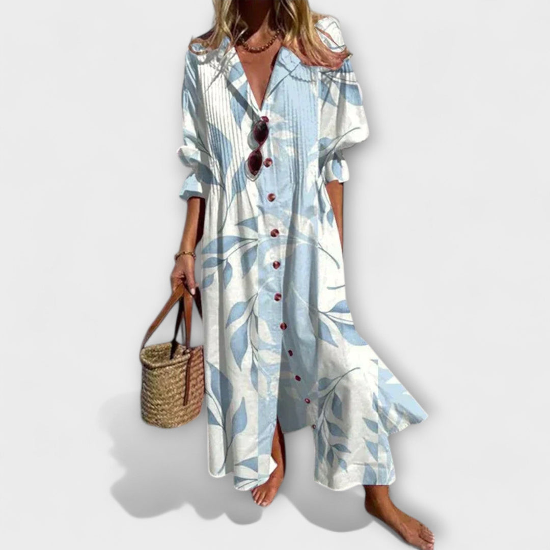 Lila - Abito Maxi Flattering con Copertura per la Pancia
