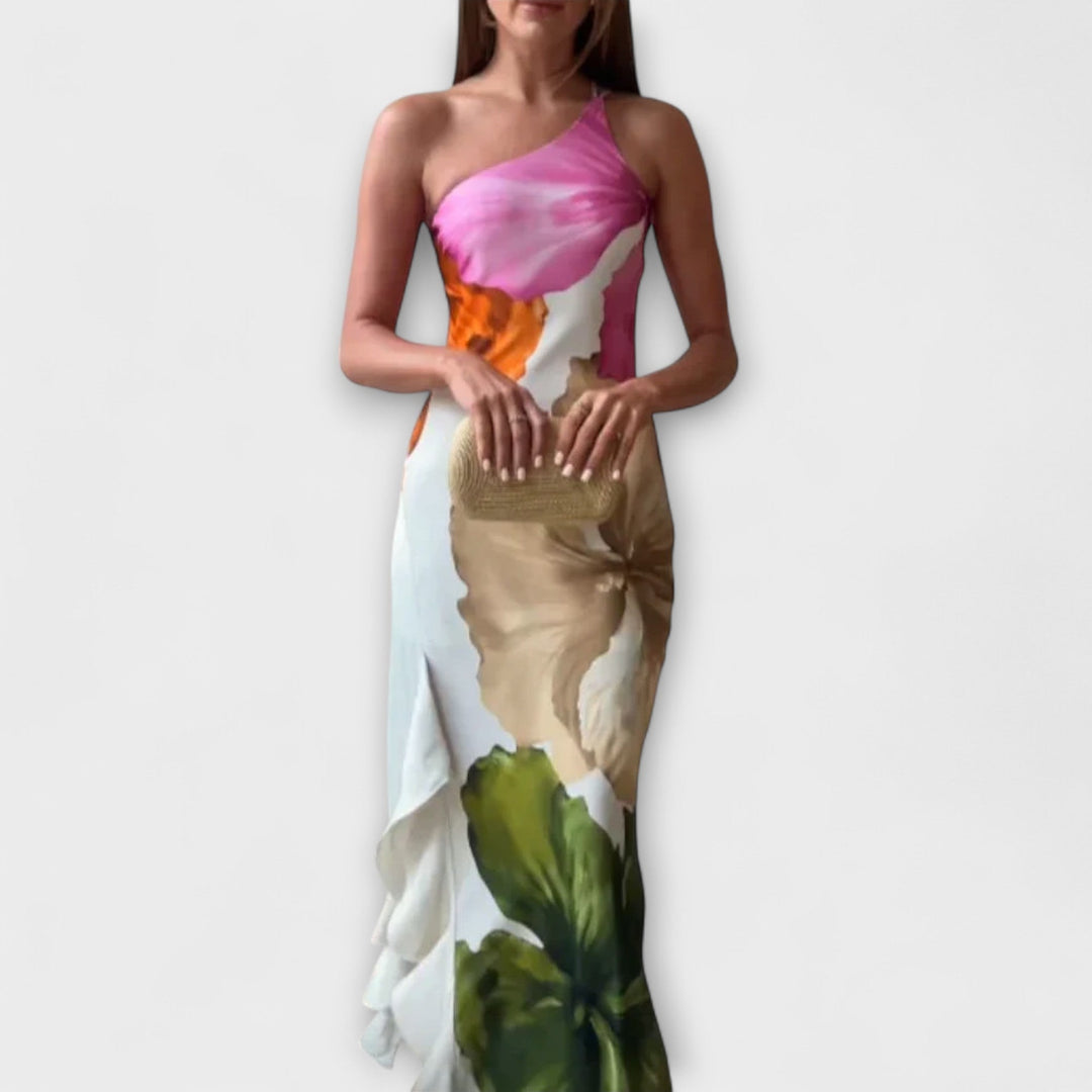 The Sapphire - Elegante Abito Maxi Patchwork