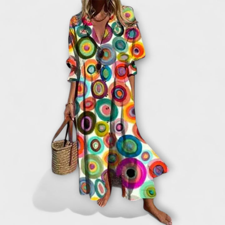 Lila - Abito Maxi Flattering con Copertura per la Pancia