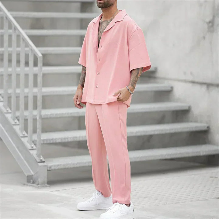 Giacomo | Classico Completo Estivo Uomo Camicia Pantaloni Dritti