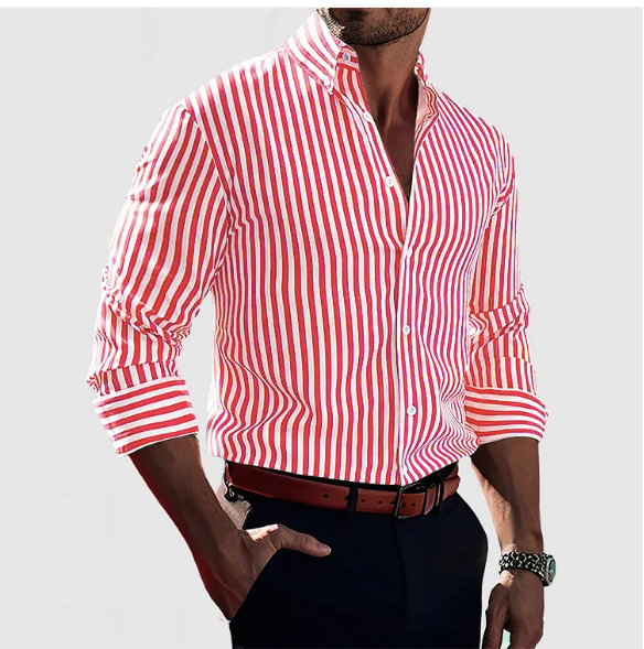 Michele | Camicia a righe con maniche lunghe