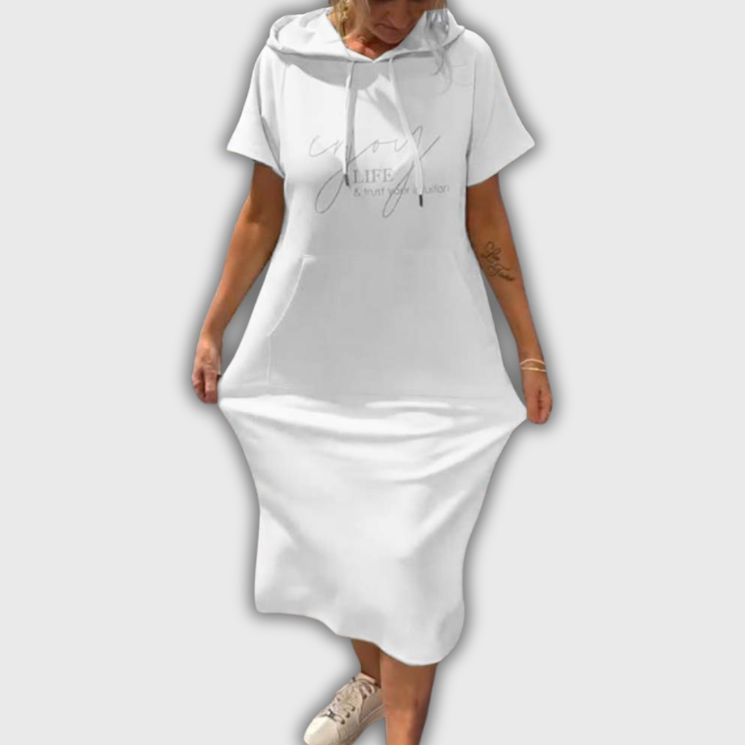 Saskia - Abito Casual con Cappuccio