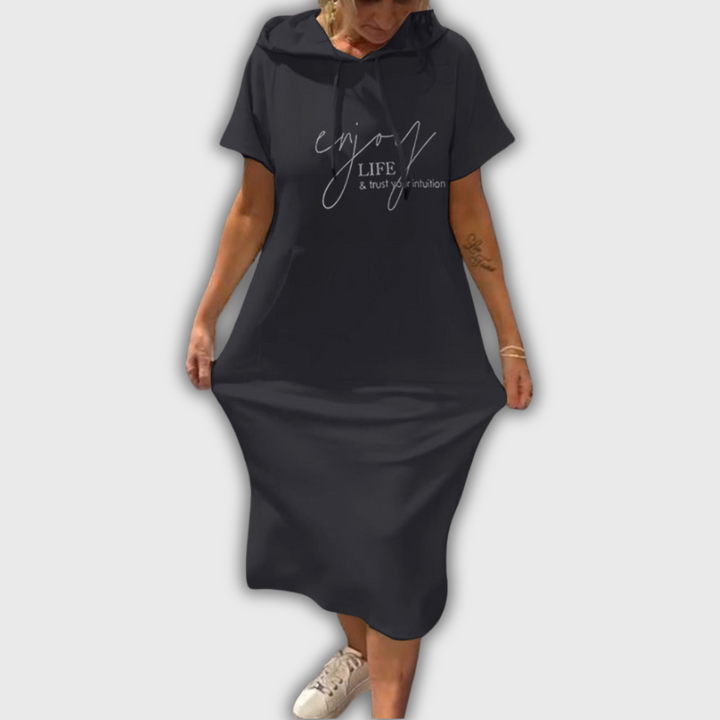 Saskia - Abito Casual con Cappuccio