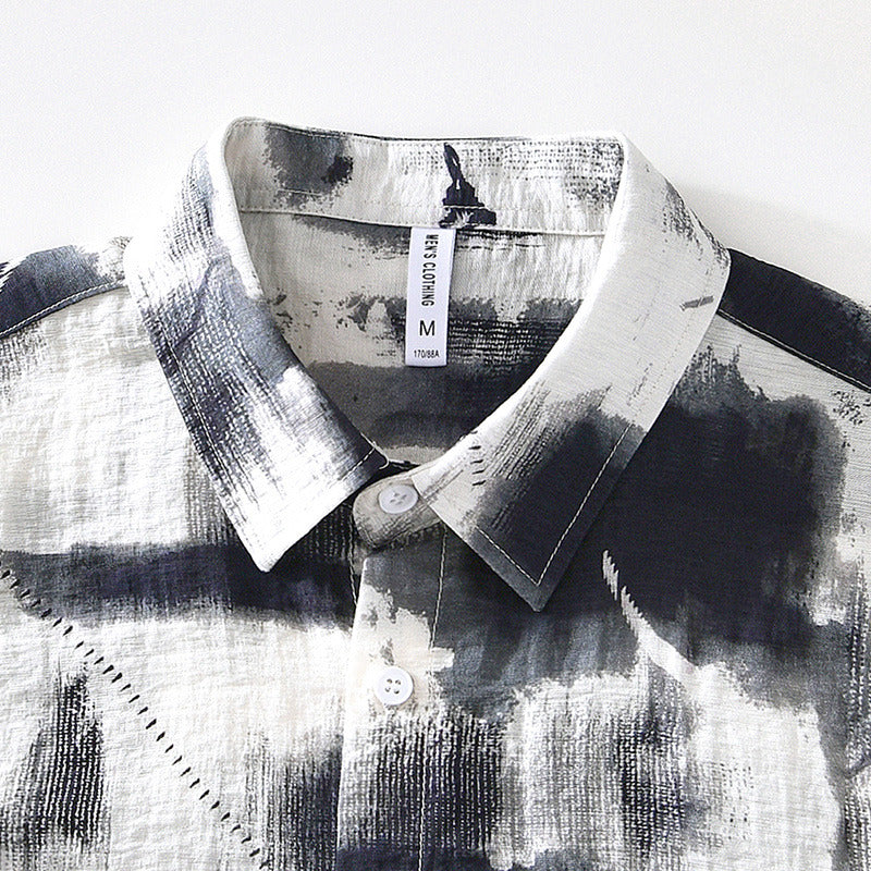 Alfonso | Camicia a manica corta con stampa frontale