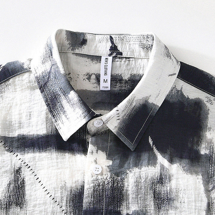 Alfonso | Camicia a manica corta con stampa frontale
