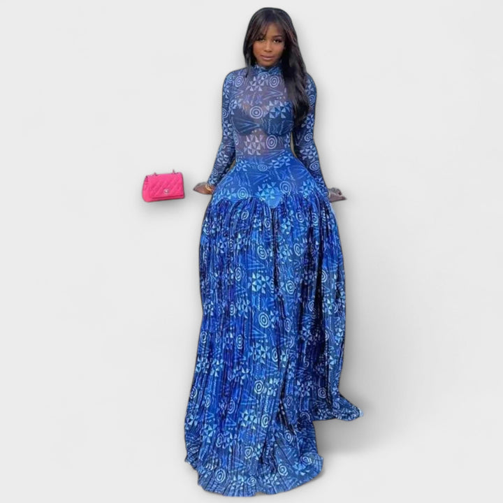 Mia - Abito Maxi con Design in Rete di Gigli