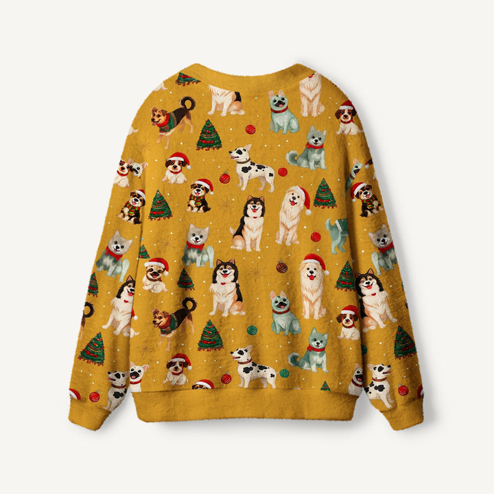 Cardigan lavorato a maglia di Natale per Cuccioli, Fantasia Festiva Natalizia