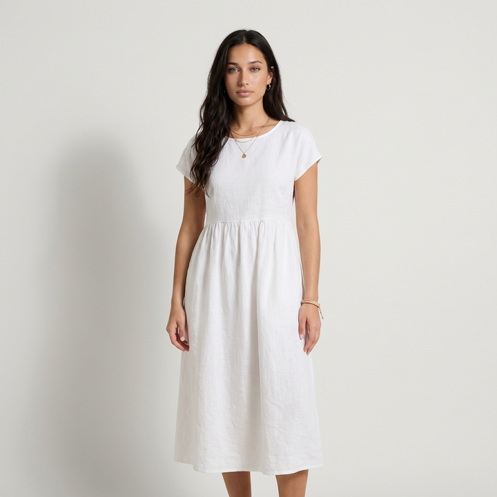 Chira Vestito midi con maniche corte