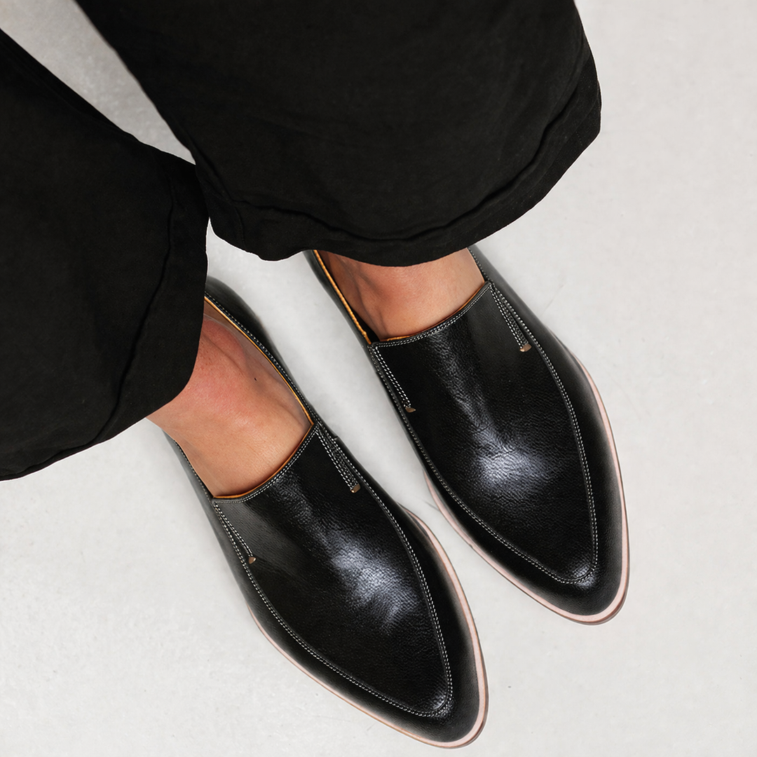 Zofia™ | Mocassini Patchwork Nero