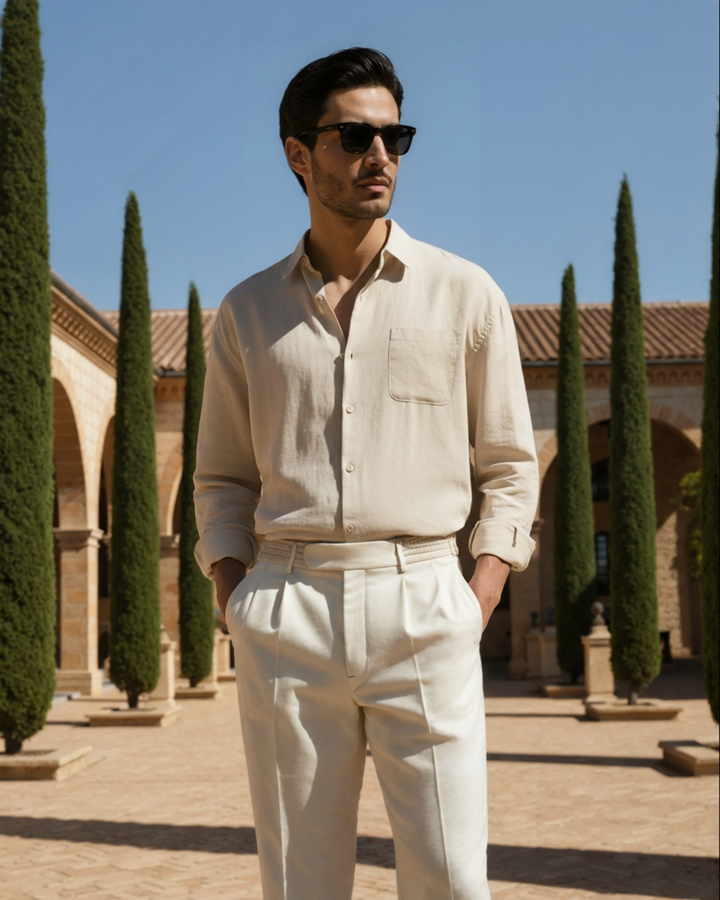 Cesare | Camicia 100% lino con vestibilità oversize