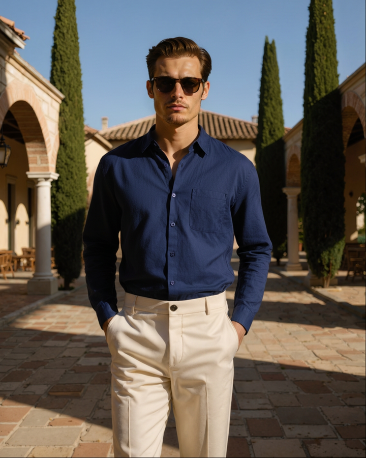 Cesare | Camicia 100% lino con vestibilità oversize