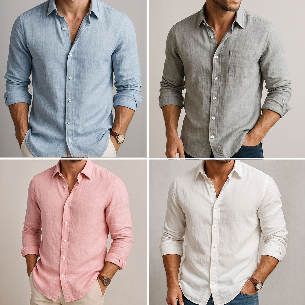 Gaetano | Camicia traspirante in misto cotone, stile essenziale