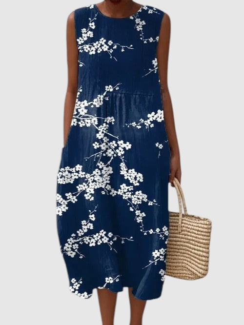Tess – Elegante Abito Midi con Stampa Floreale