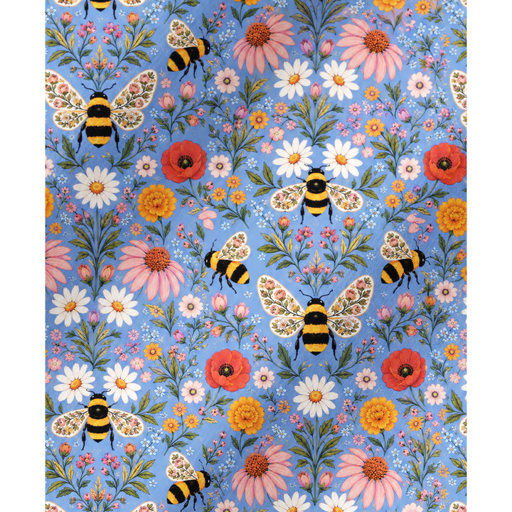 Set di pigiami a maniche lunghe con api e fiori di campo da giardino incantato