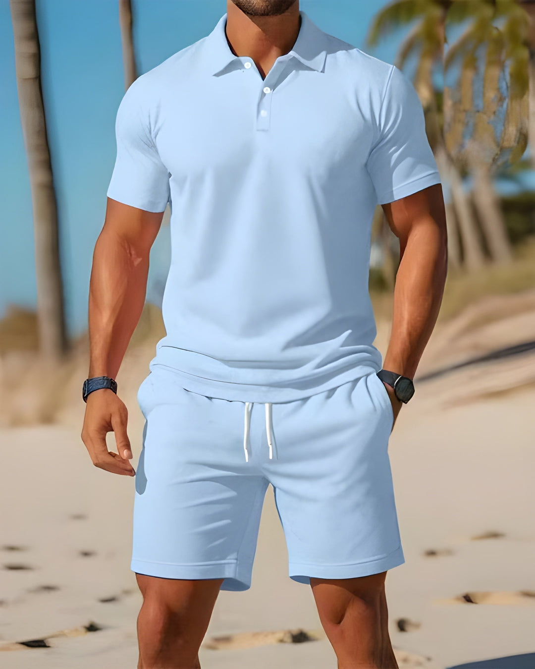 Romano | Classico Completo Estivo Uomo Polo Shorts Coulisse