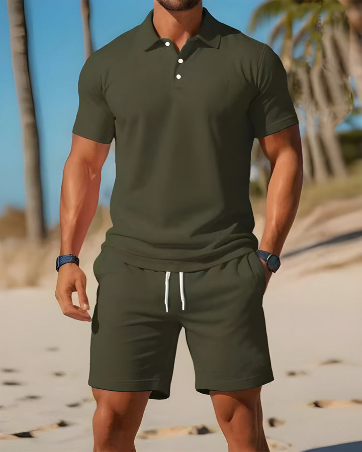 Romano | Classico Completo Estivo Uomo Polo Shorts Coulisse