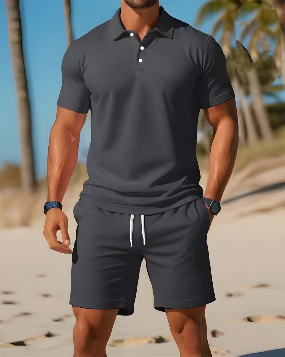Romano | Classico Completo Estivo Uomo Polo Shorts Coulisse