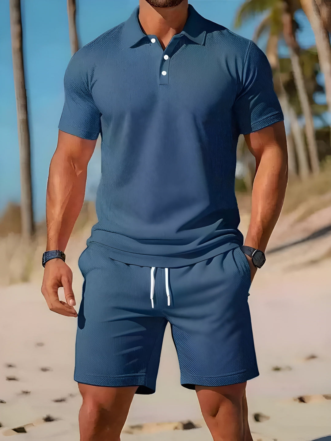 Romano | Classico Completo Estivo Uomo Polo Shorts Coulisse