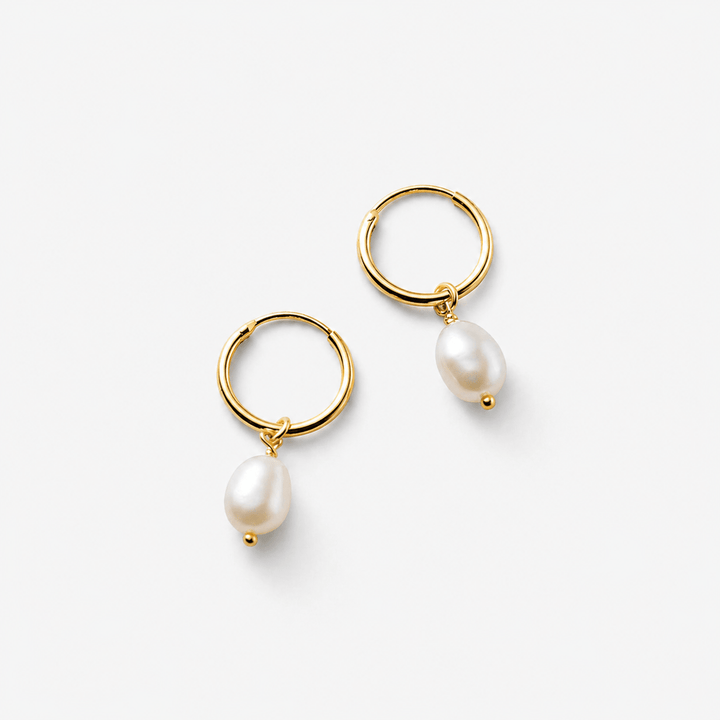 Orecchini a cerchio Bella in Perle d&