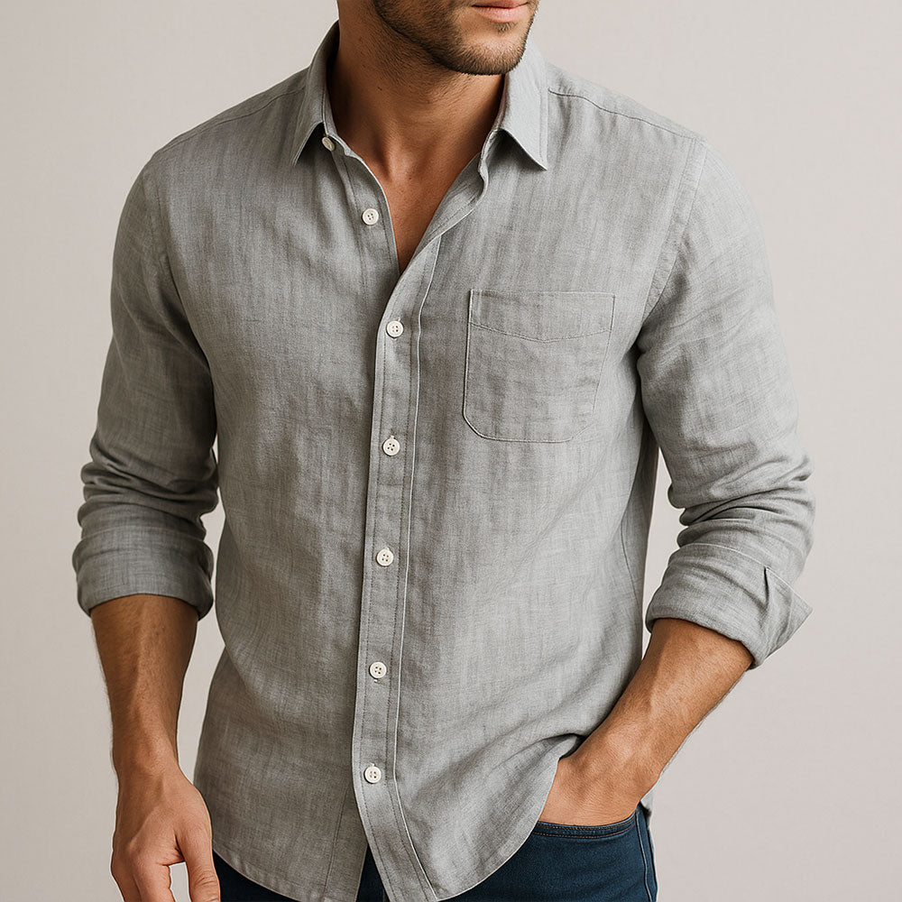 Gaetano | Camicia traspirante in misto cotone, stile essenziale