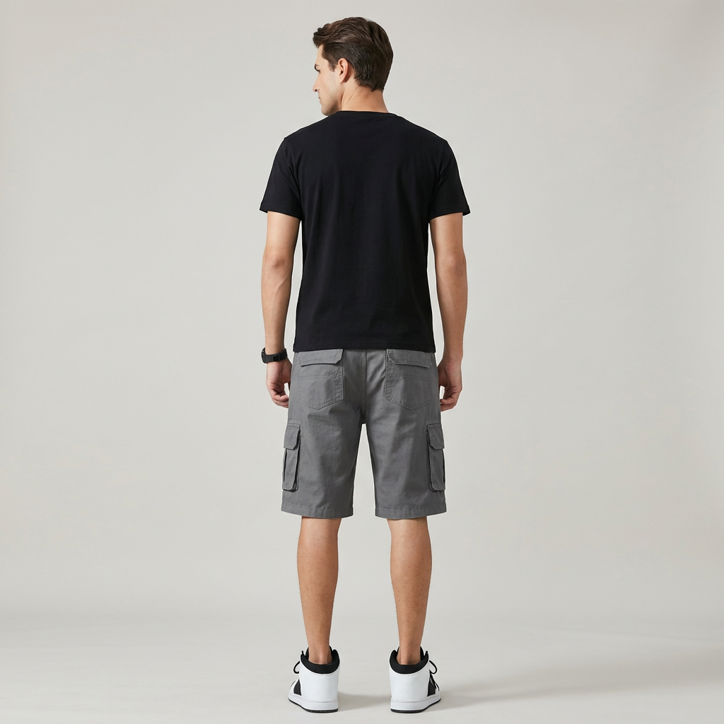 Shorts Cargo Uomo Leggeri con Tasche Laterali