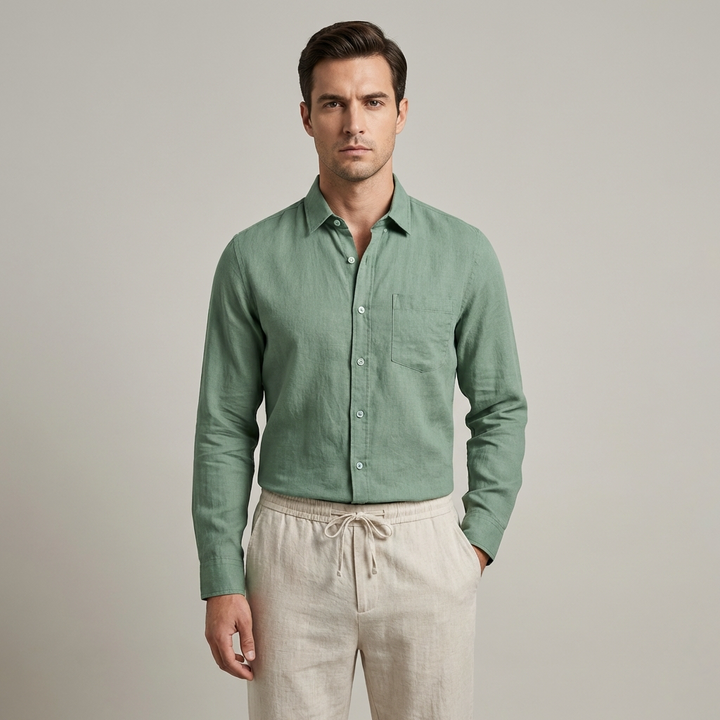 Maurizio | Completo estivo Old Money in lino a maniche lunghe