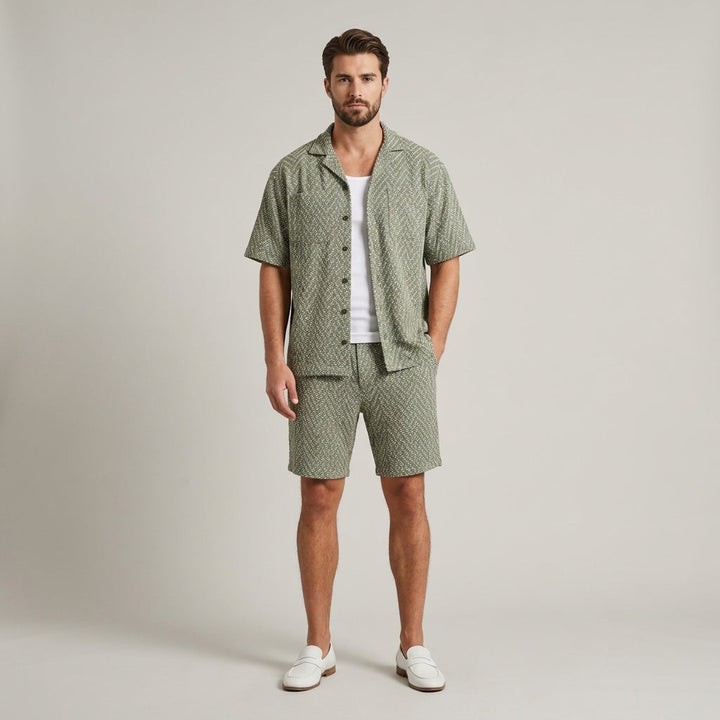 Riccardo | Classico Completo Estivo Uomo Verde Shorts