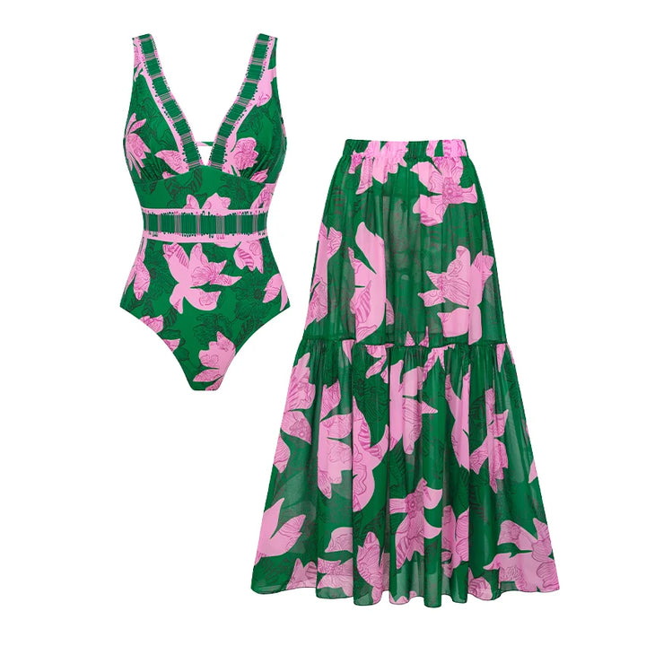 Seychelles | Costume da bagno con gonna da spiaggia