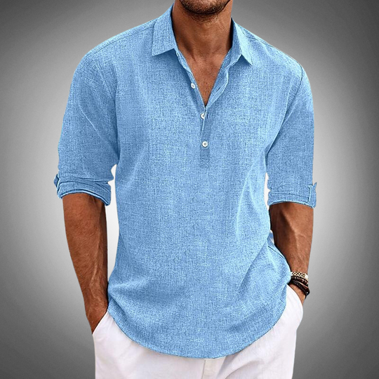 Amedeo | Polo in lino manica corta, casual ed elegante