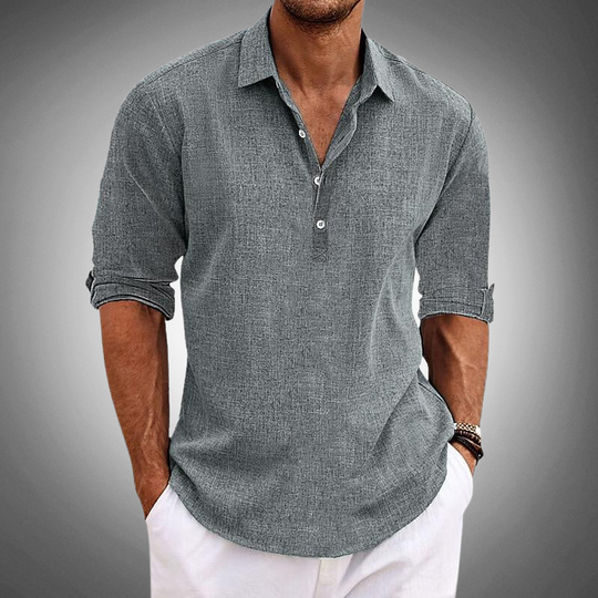 Amedeo | Polo in lino manica corta, casual ed elegante
