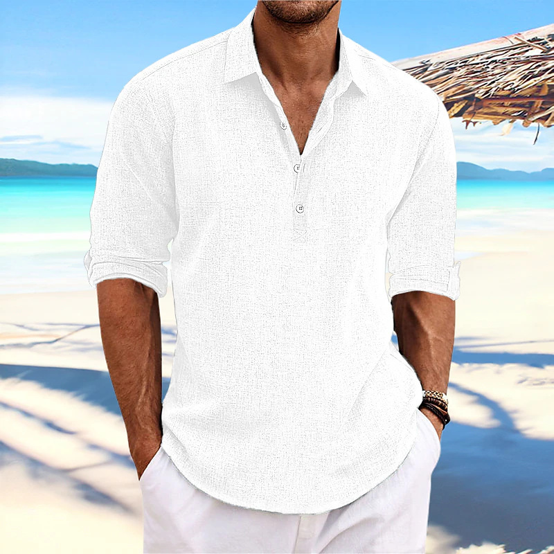 Amedeo | Polo in lino manica corta, casual ed elegante