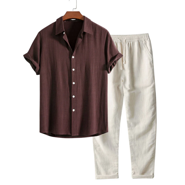 Umberto | Classico Set Estivo Uomo Amalfi Lino Pantaloni