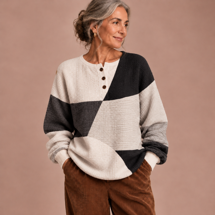 Martina | Maglione caldo e confortevole in maglia a nido d&
