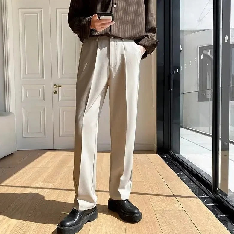 Fabio | Elegante Pantalone Uomo Sartoriale Gamba Dritta