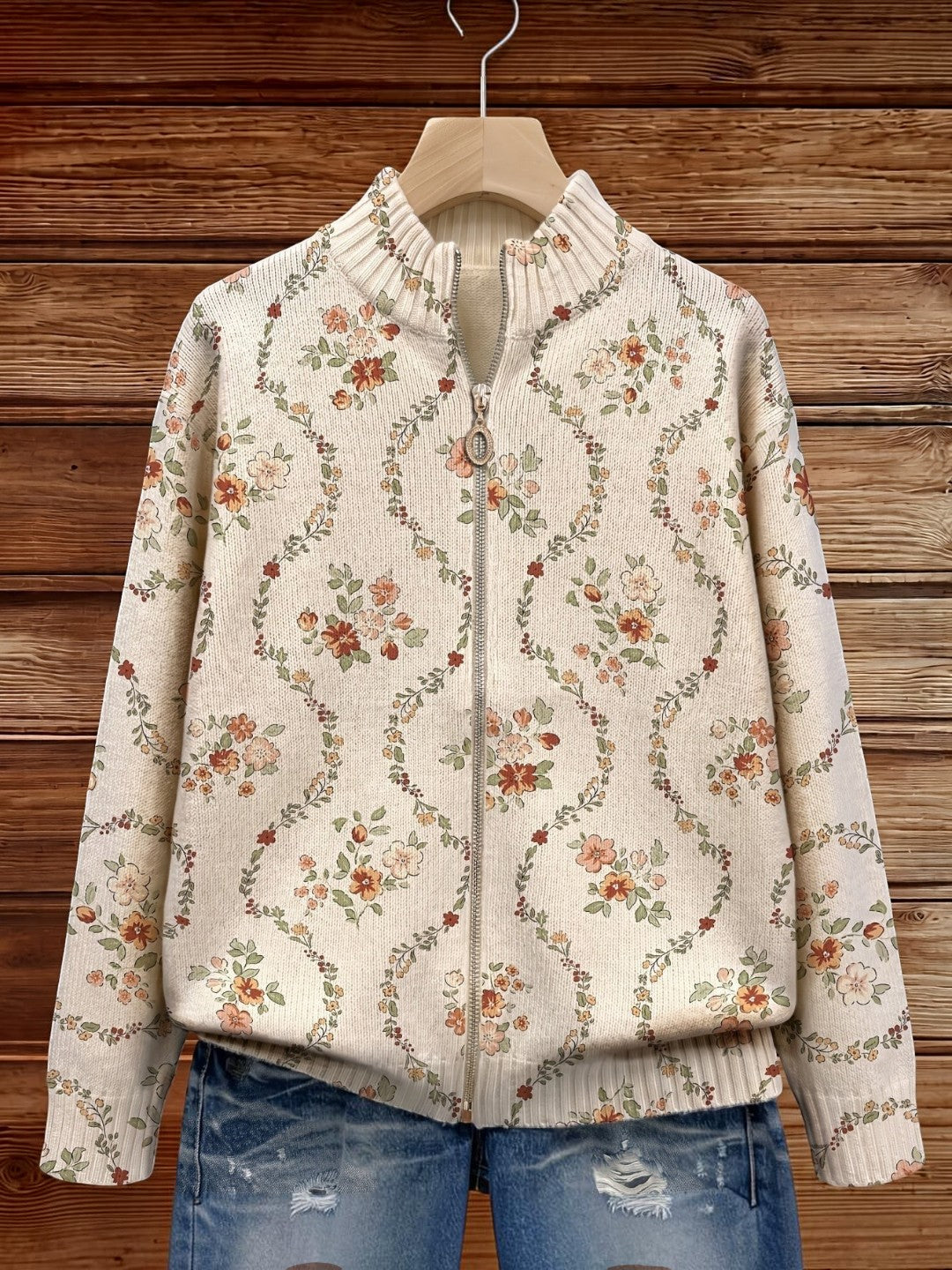 Ingrid™ | Cardigan con delicate trame floreali