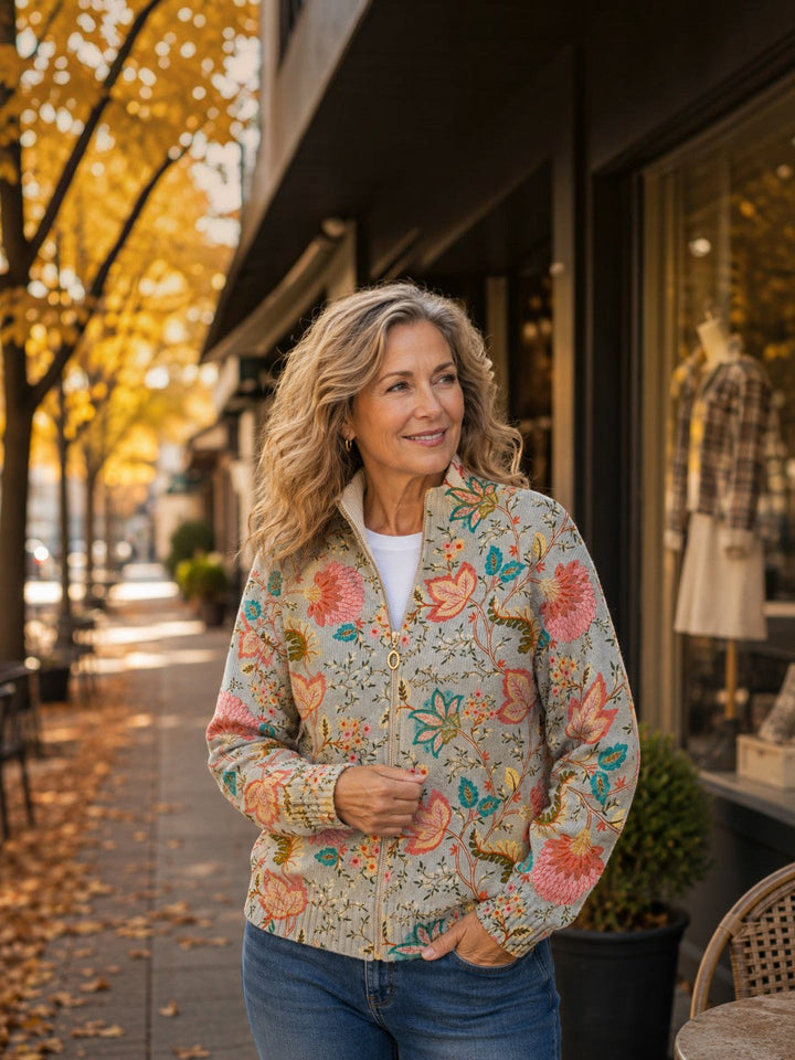 Petra™ | Cardigan con motivo floreale da giardino