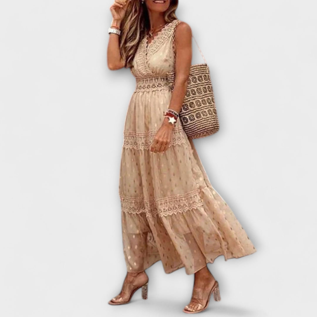 Lola - Abito Maxi con Pizzo Boho