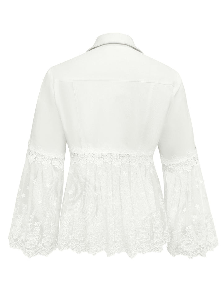 Marcella - Giacca con Inserti in Pizzo