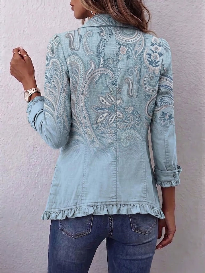 Isabella - Giacca con Volant e Stampa Paisley Vintage