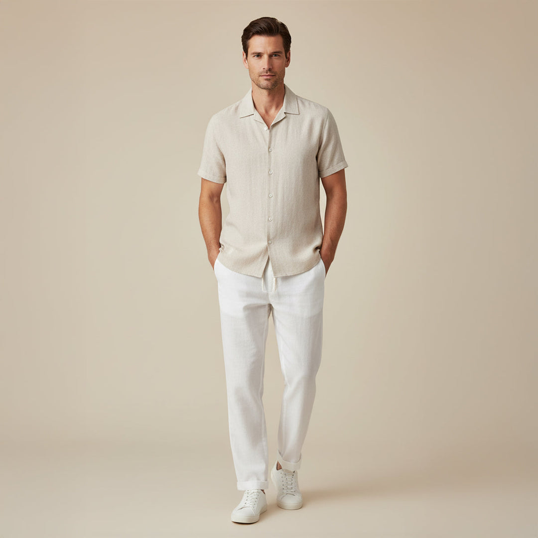 Umberto | Classico Set Estivo Uomo Amalfi Lino Pantaloni