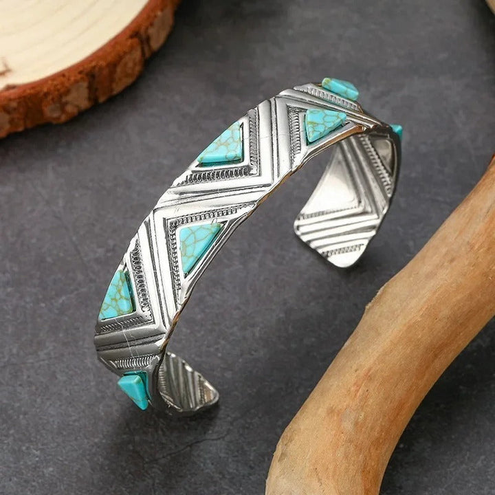Vintage Bohemian Tribal Karkötő Türkizzal