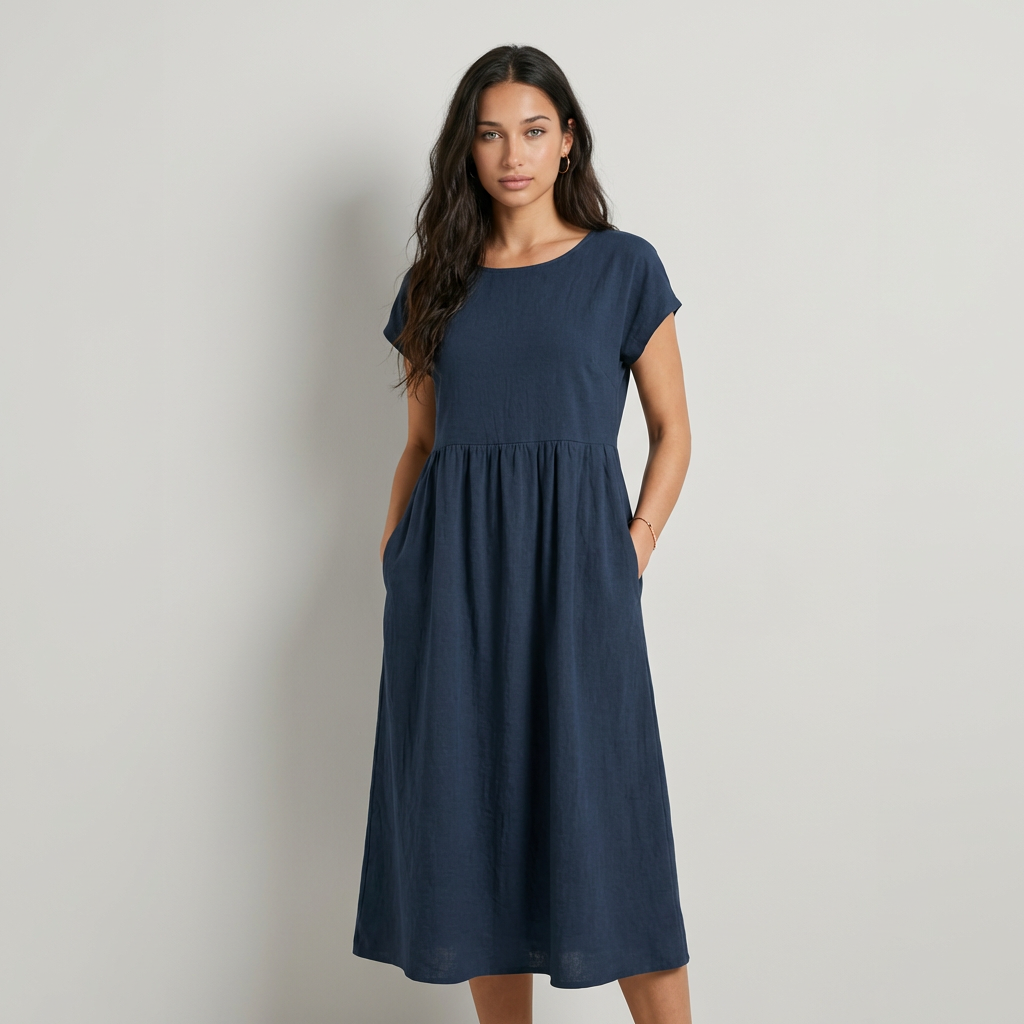 Chira Vestito midi con maniche corte