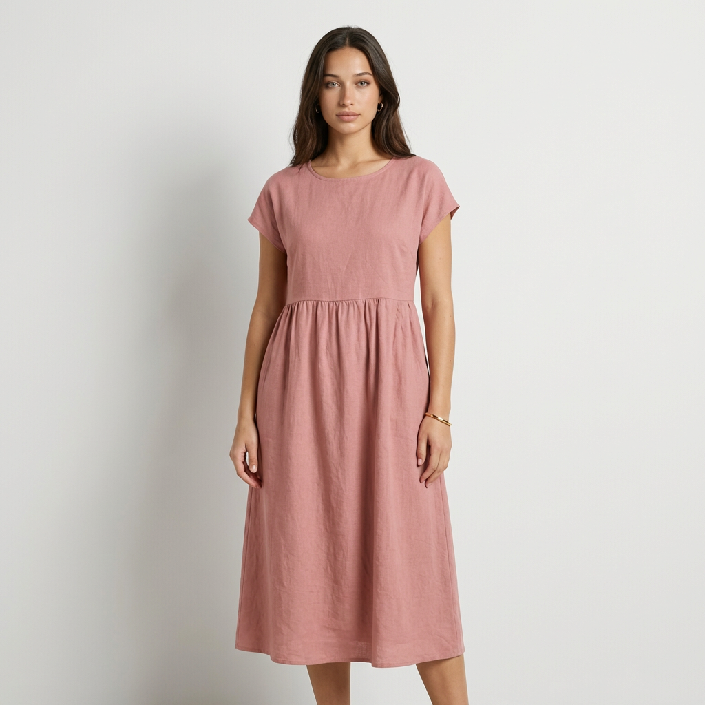 Chira Vestito midi con maniche corte
