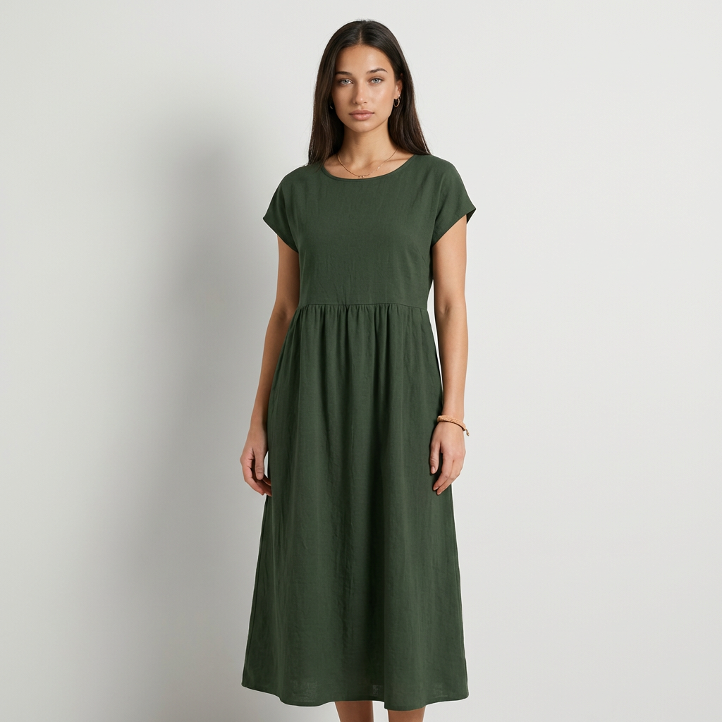 Chira Vestito midi con maniche corte