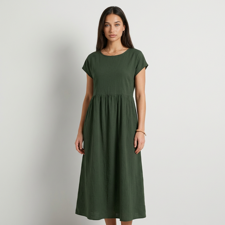 Chira Vestito midi con maniche corte