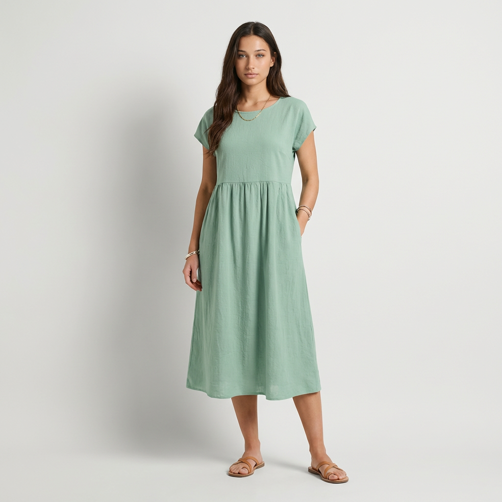 Chira Vestito midi con maniche corte