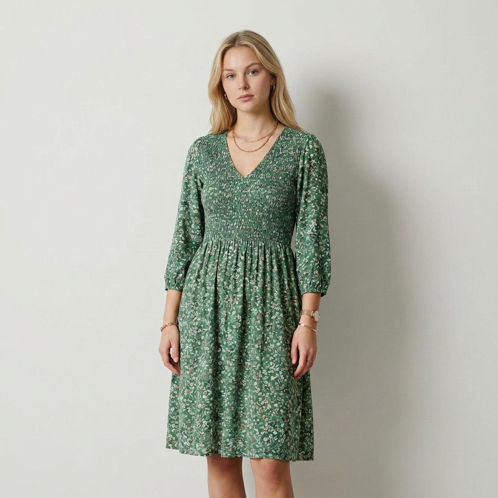 Daniela Vestito Mini Floreale Arricciato